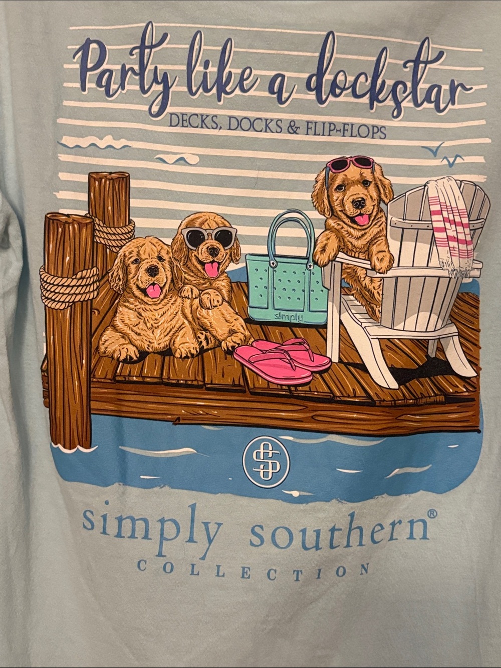 EUC Simply Southern Party Like a Dockstar short sleeve T-shirt in size medium